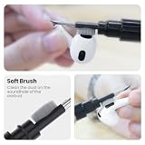 RuenTech Zestaw do czyszczenia Samsung Galaxy Buds 3 Pro/Buds 3, miękka szczotka flokowana gąbka narzędzie do słuchawek Bluetooth Samsung (czarny)