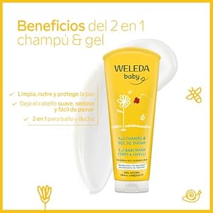 Weleda – Champú y Gel de Ducha de Caléndula Bebé 200 ml