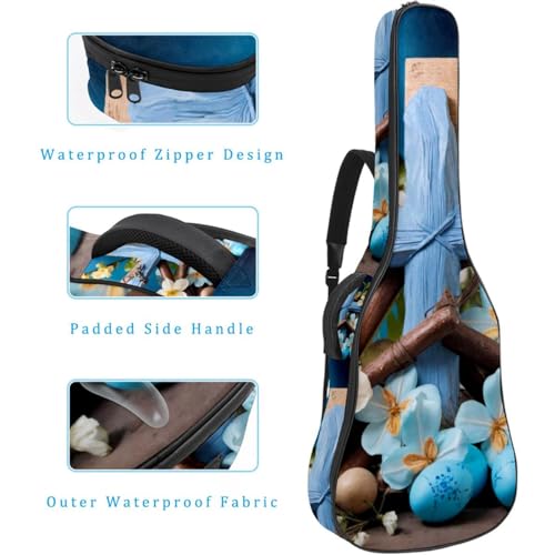 Housse guitare acoustique étanche multicolore 40-42 pouces avec poches