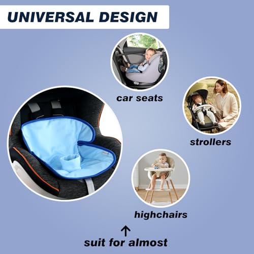 Image of Piddle Pads, Multi-use and Leak Free Lines for Baby Stroller, High Chair & Car Seat, Waterproof Toilet Training Seat Covers for Toddles (Blue Dinosaur, 2 Pack)