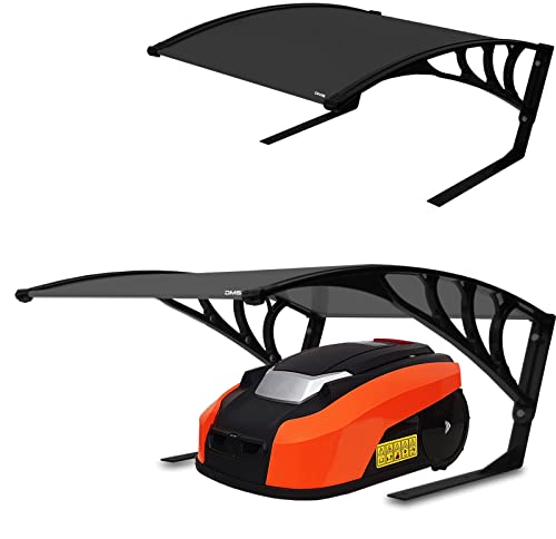 DMS® Garaje para Robot cortacésped, Garaje para el Techo, Cubierta para Robot cortacésped, cortacésped, cortacésped,Resistente a la Intemperie, tamaño 82 x 103 x 47 cm, Color Negro