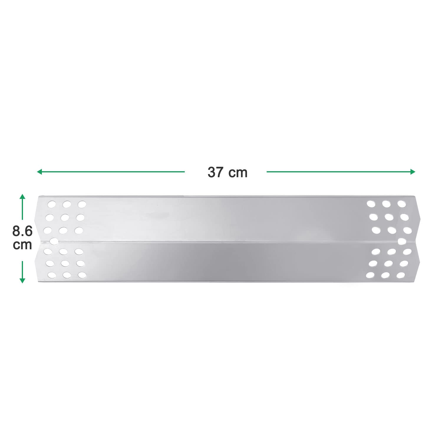 WELL GRILL 37cm Edelstahl Gasgrill Brennerabdeckung Heizplatte Flavorizer Bars Flammenverteiler für alle Burnhard Fred Series, Barbecook, Taino Red/Pro 4+1, Campingaz, Metro Tarrington House (4 Pack)