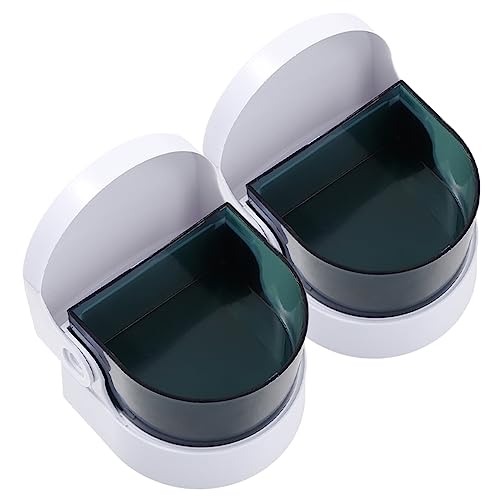 Homoyoyo 2 piezas Limpiador Ultrasónico de Joyas Mini Máquina de Limpieza para Metales para Hogar y Diseño Compacto y Ligero Color Blanco