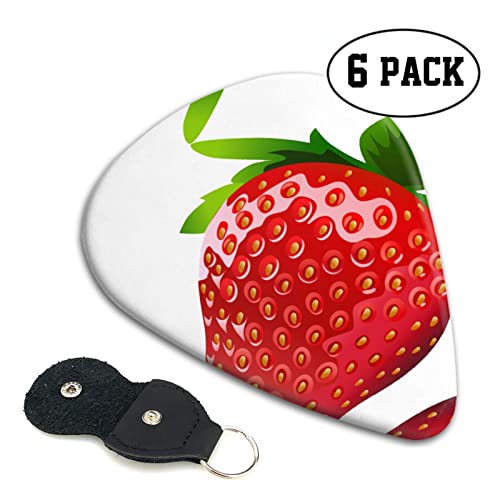 Strawberry Clipart Lot de 6 médiators pour guitare acoustique, guitare électrique, basse, ukulélé – fins, moyens et… - Les Beatles, Paul McCartney, John Lennon, RIngo Starr, George Harrison Strawberry Clipart Lot de 6 médiators pour guitare acoustique, guitare électrique, basse, ukulélé – fins, moyens et… – Image 3