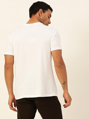 Image of Solid Soft Cloth Round Neck Cotton Relaxed Fit T Shirt