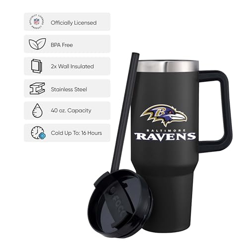 Image of FOCO NFL unisex-adult NFL Team Logo Insulated Travel Mug 40oz XL Tumbler