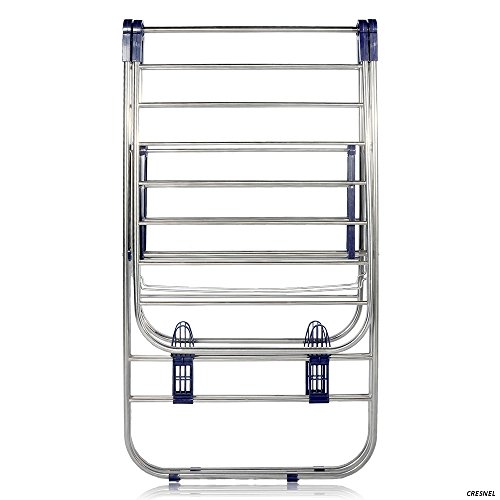 CRESNEL Stainless Steel Clothes Drying Rack – Adjustable Gullwing and Foldable for Easy Storage – Rust-Proof for Indoor and Outdoor Use