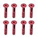 Generic Premium Skateboard Truck Mounting Hardware Kit - 8 Pieces, Red, 1 inch