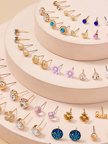 Image of Shining Diva Fashion Stylish Combo Set Crystal Pearl Earrings for Women and Girls