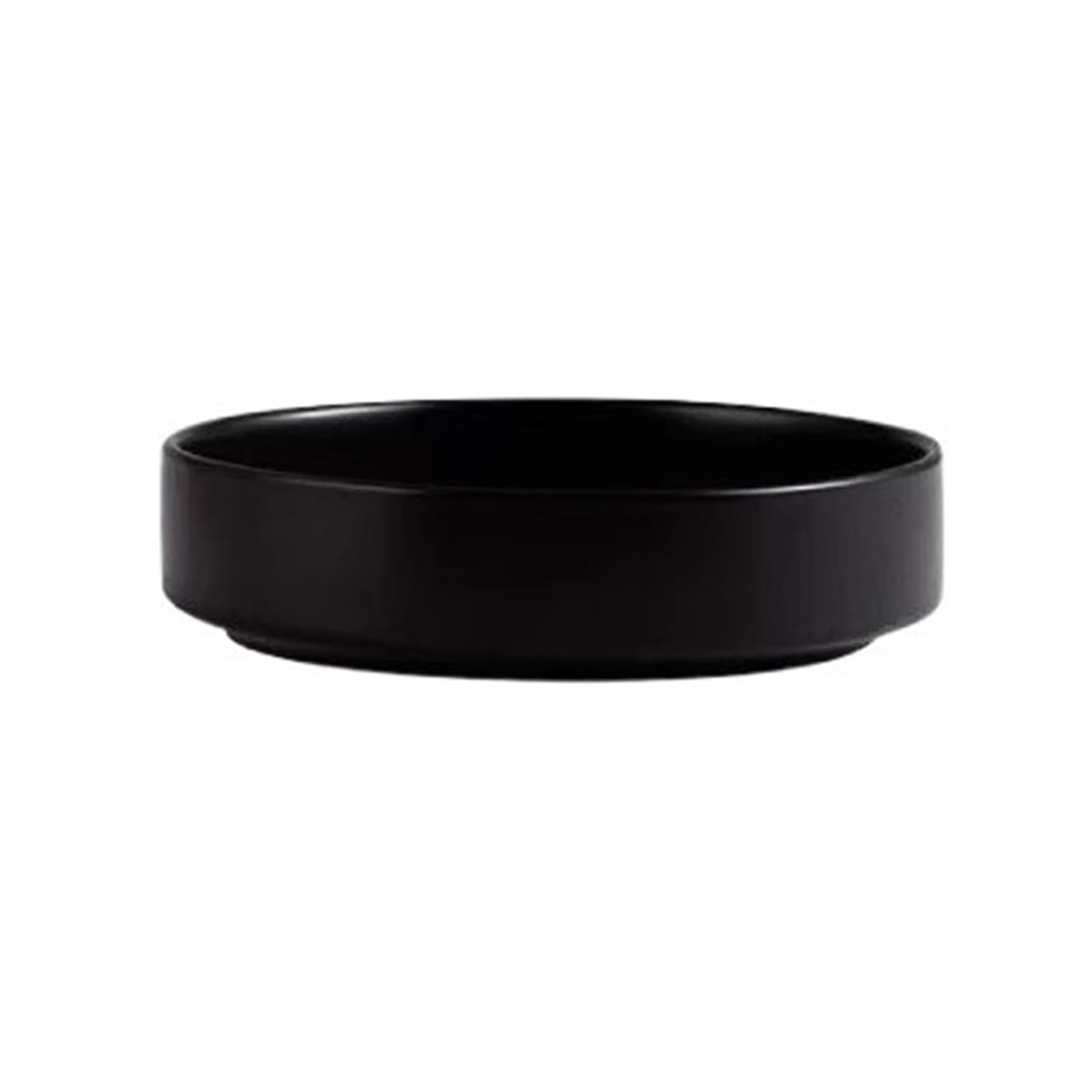 Plant Saucers Flower Pot Drip Tray Round Matte Ceramic Saucer(Black)