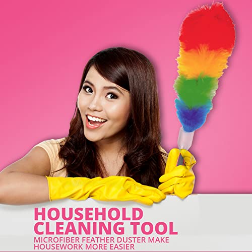 Image of WBM Duster, Long Electrostatic Feather Clean Like a Magnet, Hand Washable and Reusable with Microfiber