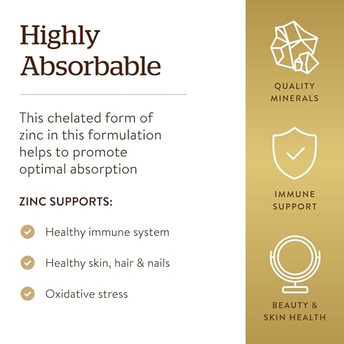 Solgar Chelated Zinc, 100 Tablets - Zinc for Healthy Skin - Supports Cell Growth & DNA Formation - Exerts Antioxidant Activity - Supports A Healthy Immune System - Non GMO, Gluten Free - 100 Servings - Image 5