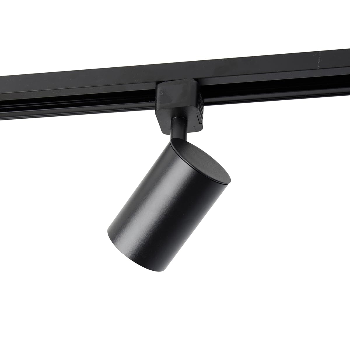 QAZQA Sistema de carril moderno negro 4 luces monofásico - Yade Aluminio/Acero Alargada Adecuado para LED Max. 4 x 50 Watt