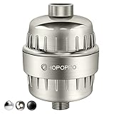 HOPOPRO NBC News Recommended Brand 18 Stages Shower Filter, High Flow Shower Head Filter Hard Water Filter High Output Water Softener Reducing Dry Itchy Skin Improving Skin Hair