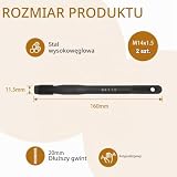 LALAGO 2-częściowy zestaw pomocniczy w montażu kół ze stali nierdzewnej M14x1,5, śruby mocujące do montażu kół samochodowych, narzędzie do montażu kół