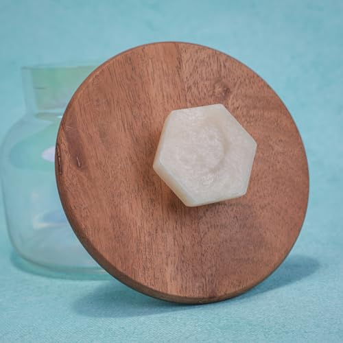 Image of Ireka Home Halo Glass Jar with Wooden Lid | Modular Transparent Storage Organizer Jars for Kitchen | Tea Coffee Sugar Dry Fruits Storage