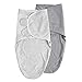 Soarwg Kids Pucksack Baby 0–3 Monate Baby Schlafsäcke für Neugeborenen Kleinkinder Swaddle Decke Pucktuch Babyschlafsack Wickeltuch für Säuglinge 100% Bio-Baumwolle Unisex 2er Pack (Grau), (SD2003)