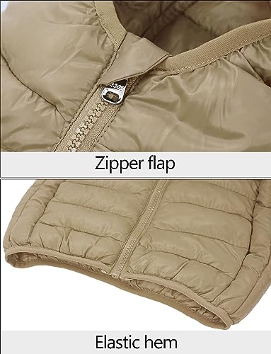 Image of Happy Cherry Kids Lightweight Puffer Jacket Packable Bubble Coat Down Cotton Coats Zip Up Hooded Outwear