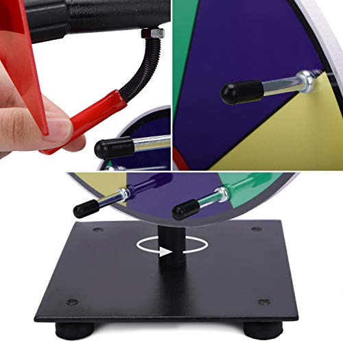 12 Inch Heavy Duty Spinning Prize Wheel - 10 Slots Color Tabletop Roulette Spinner Wheel Of Fortune - Spin The Wheel With Dry Erase Marker And Eraser Win The Fortune Spin Game For Trade Show, Carnival #TOP5