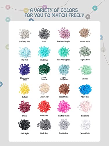 Bozuan "Become A Fashionista 8082Pcs 24 Colors 4 Boxes Polymer Clay Beads For Bracelet Making Kit - Jewelry Making Kit With Natural White Turquoise, Natural Wooden Beads,Pearl Beads And More #TOP2