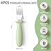 DRKIO 8 Pieces Toddler Forks Set - Baby Forks with Silicone Handle Children safe 18/8 Stainless Steel Toddler Utensils Set for Self Feeding Kids Silverware Anti-Choke Design Food Grade Dishwasher Safe