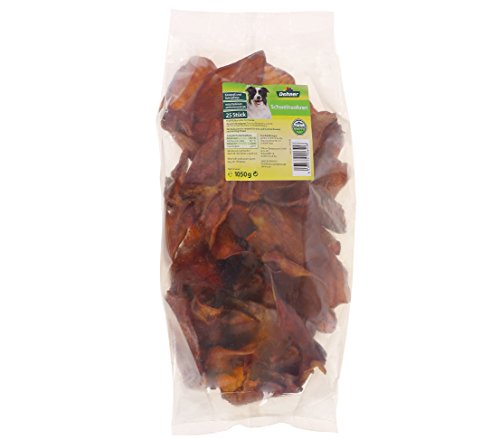 Dehner Lieblinge Hundesnack, Leckerli 100 % natürlich, Kausnack für Hunde, Schweineohren, 1050 g