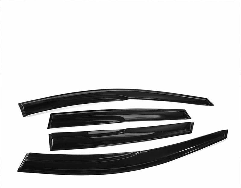 Window Deflector JDM Style Compatible with 2007-2011 Hon.da CRV CR-V 3D Wavy Mugen Style Window Visors Rain Guards Glossy Smoke