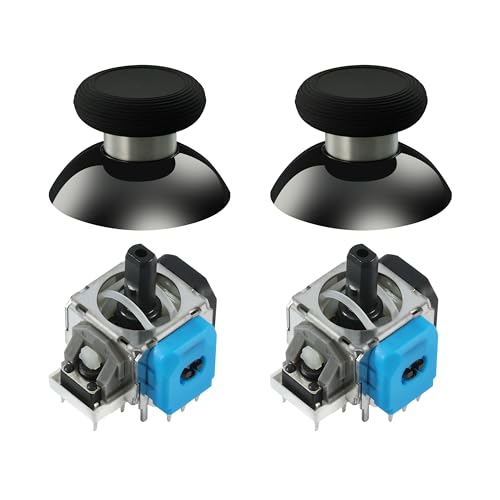 GuliKit TMR Magnetic Joystick Replacement Kit for PS4 DualShock Controller,Anti-Drift Electromagnetic Stick Repair Module with Thumbstick Caps, Soldering Required