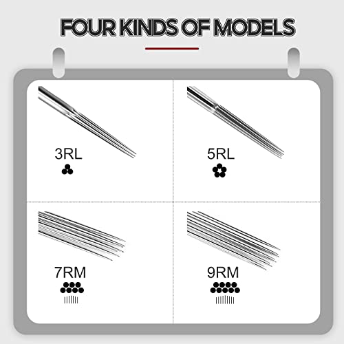 TATOOINE Tattoo Needles,Tattoo Kit,20Pcs Mix Size Needles 3RL 5RL 7RM 9RM for Tattoo Machine Tattoo Pen, 20PCS (RL RM) - Image 3