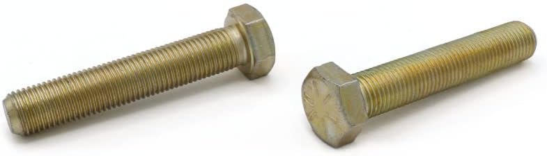 1-8 x 4 Hex Tap Bolts/Grade 8 / Zinc Yellow / 10 Pc. Carton