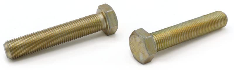 1/2-20 x 3" Hex Tap Bolts/Grade 8 / Zinc Yellow / 25 Pc. Carton