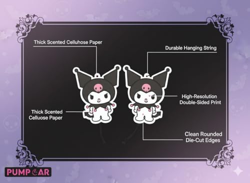 Image of PumpCar 2 pieces cute cat double-sided hanging cartoon cherry-scented funny car air freshener Cool hanging for rearview mirror Car Interior Accessories Gifts