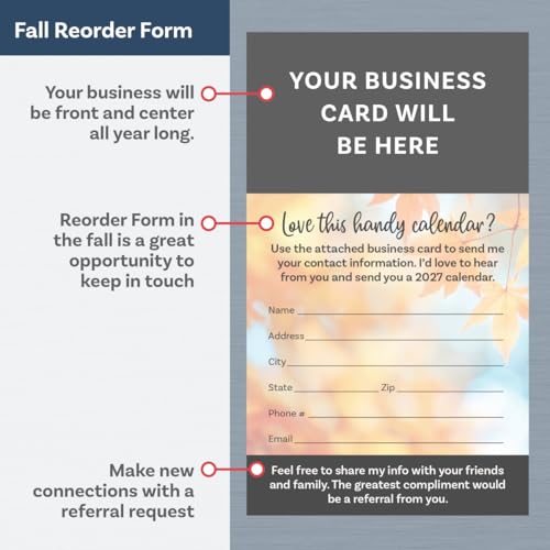 2026 Peel and Stick Magnetic Business Card Calendars, Box of 100, Includes Envelopes, Mail for 1oz Rate, Great Sales Marketing Tool (Good To Be Home - 100 Pack) by Mediz - Image 5