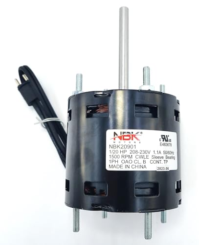 Replacement for Fasco D1103 HVAC Motor,OAO,1/20 Hp,1500/1300Rpm,Stud