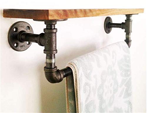 Étagère de chambre à coucher suspendue style industriel en fer 80cm