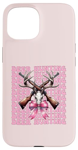 Deer Hunter Dekoband für Mädchen, Kokettenschleife, Rosa Hülle für iPhone 15