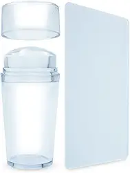 Carimbo de Silicone Decoração Francesinha para Unhas Com Placa Raspador