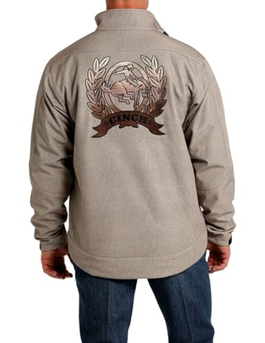 Cinch Men's Bonded Softshell Logo Stone Jacket2