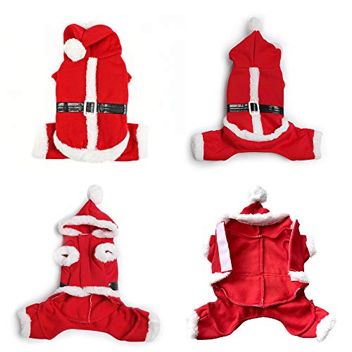 DECDEAL Natal Animais de Estimação Roupas Papai Noel Cachorro Fantasia Cachorro Casaco de Natal com