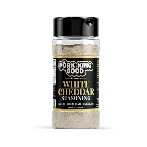 Pork King Good Seasoning for Cooking and Popcorn Seasoning - Keto Friendly, Paleo, No MSG, Gluten Free (White Cheddar, Single Shaker) Cover