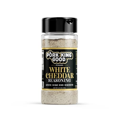 Pork King Good Seasoning For Cooking And Popcorn Seasoning - Keto Friendly, Paleo, No Msg, Gluten Free (White Cheddar, Single Shaker) #TOP19
