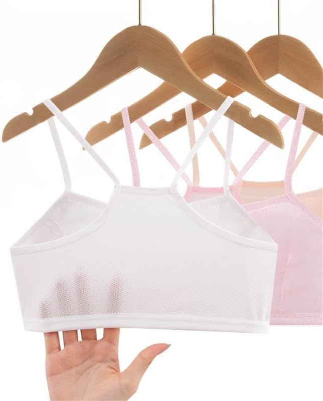 Girls' Training Bras Crop Cami Cotton Strap Bra - Image 8