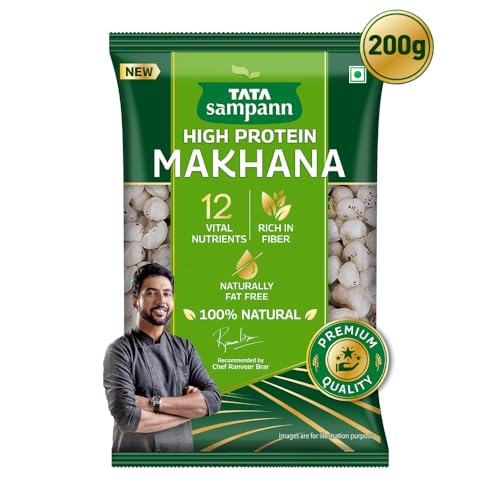 Image of Tata Sampann, Natural High Protein Makhana, 200g (Pack of 3)