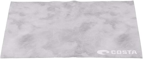 Costa Del Mar Costa - Paño de limpieza de microfibra reciclada, 5 x 7, color gris