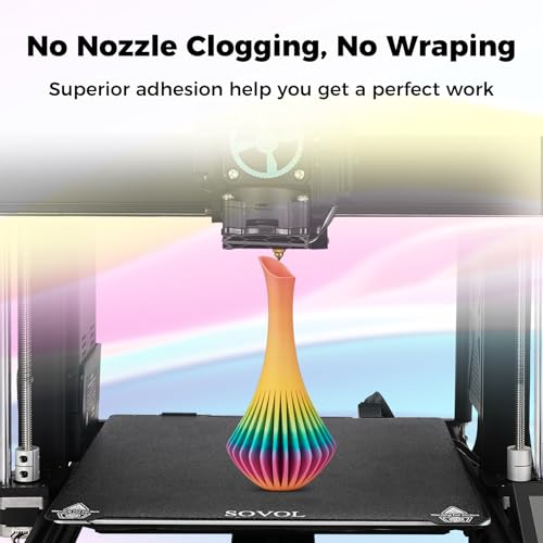 Image of Sovol 3D Printer Matte Multicolored Fast Change Gradient Rainbow PLA 1kg (2.2 lbs) Spool 3D Printing Materials, Dimensional Accuracy + /- 0.03 mm, 1.75 mm, Matte Guava