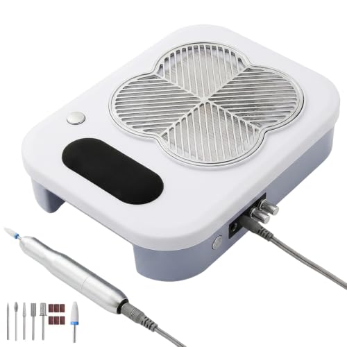 Aspirador de uñas profesional de mesa 3 en 1 con secador UV-LED y extractor de polvo