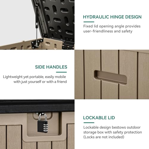 Yitahome MAYIHRU7J7 Xxl 230 Gallon Large Deck Box,Outdoor Storage For Patio Furniture Cushions,Garden Tools With Flexible Divider,Waterproof,Lockable thumb #3