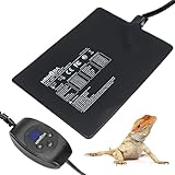 【RALUCIO】爬虫類 ヒーター ペット用 シートヒーター リアルタイム温度検知 11W 0-50℃対応 0.5℃段階調温 IP67防水 数値表示 均一発熱 高安全性 爬虫類・両生類・小動物用 150×200mm