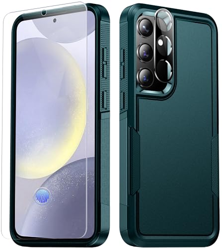 Coque Samsung S24 SPIDERCASE double couche vert foncé antichoc pour modèle 6,1 pouces 2024