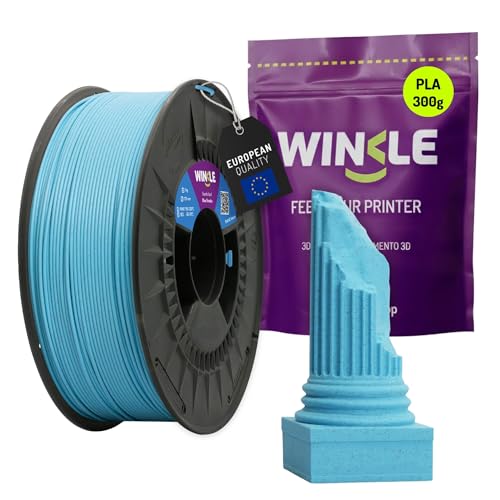 Winkle PLA HD Texture (Textured) Filament Blue Granite 1.75 mm 300 g, 3D Printer Filament, PLA Blue, Compatible with Mos